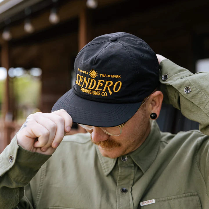 Sendero Provisions Co. Logo Snapback Hat in Black & Gold