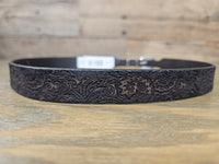 Twister Laser Cut Paisley Brown Leather Hat Band