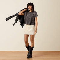 Ariat Women's Star Studded T-Shirt in Carbon Copy Grey