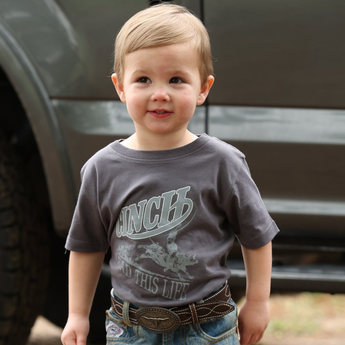 Cinch Baby & Toddler Boy's S/S Graphic Tee in Charcoal