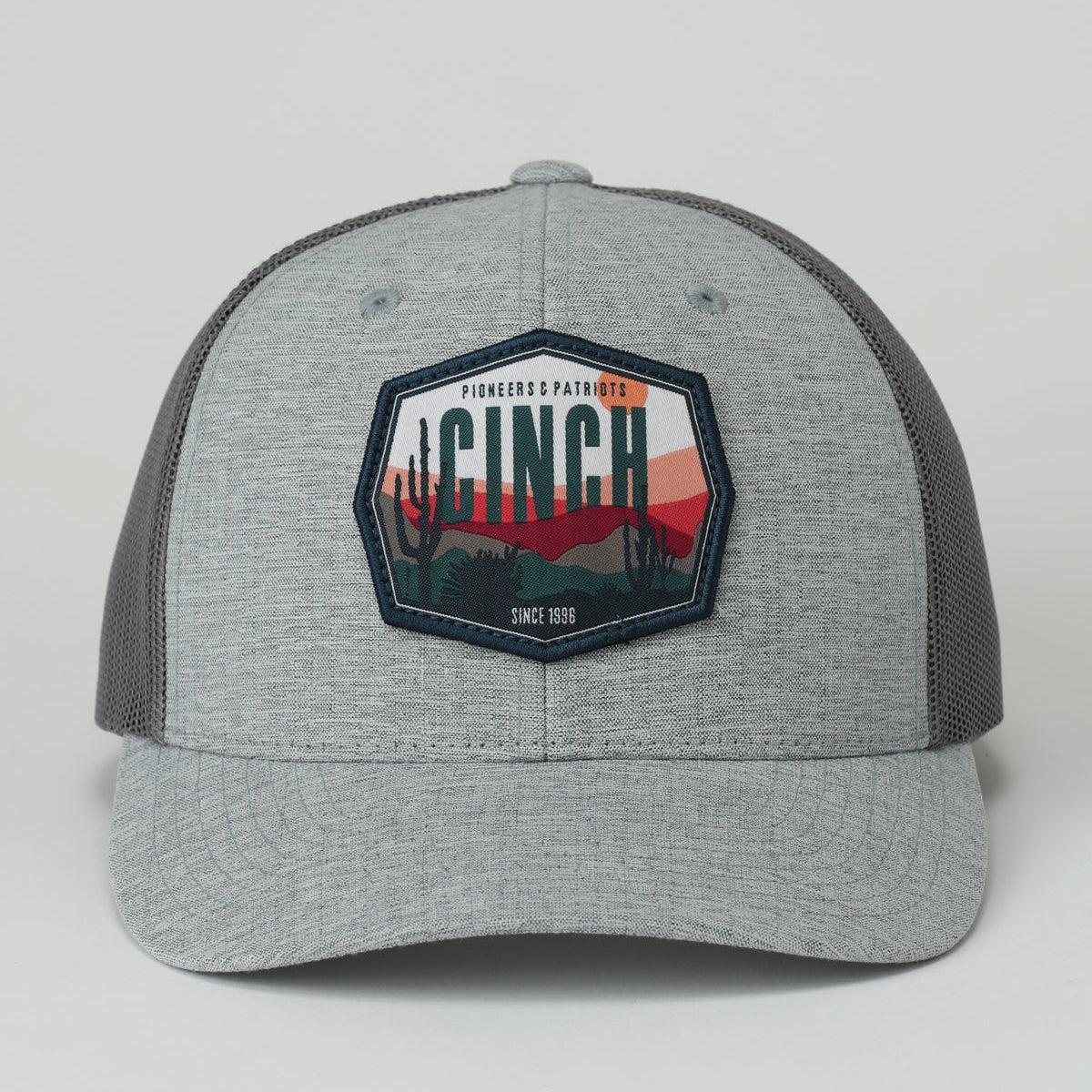 Cinch Men's Western Brand Trucker Cap in Grey