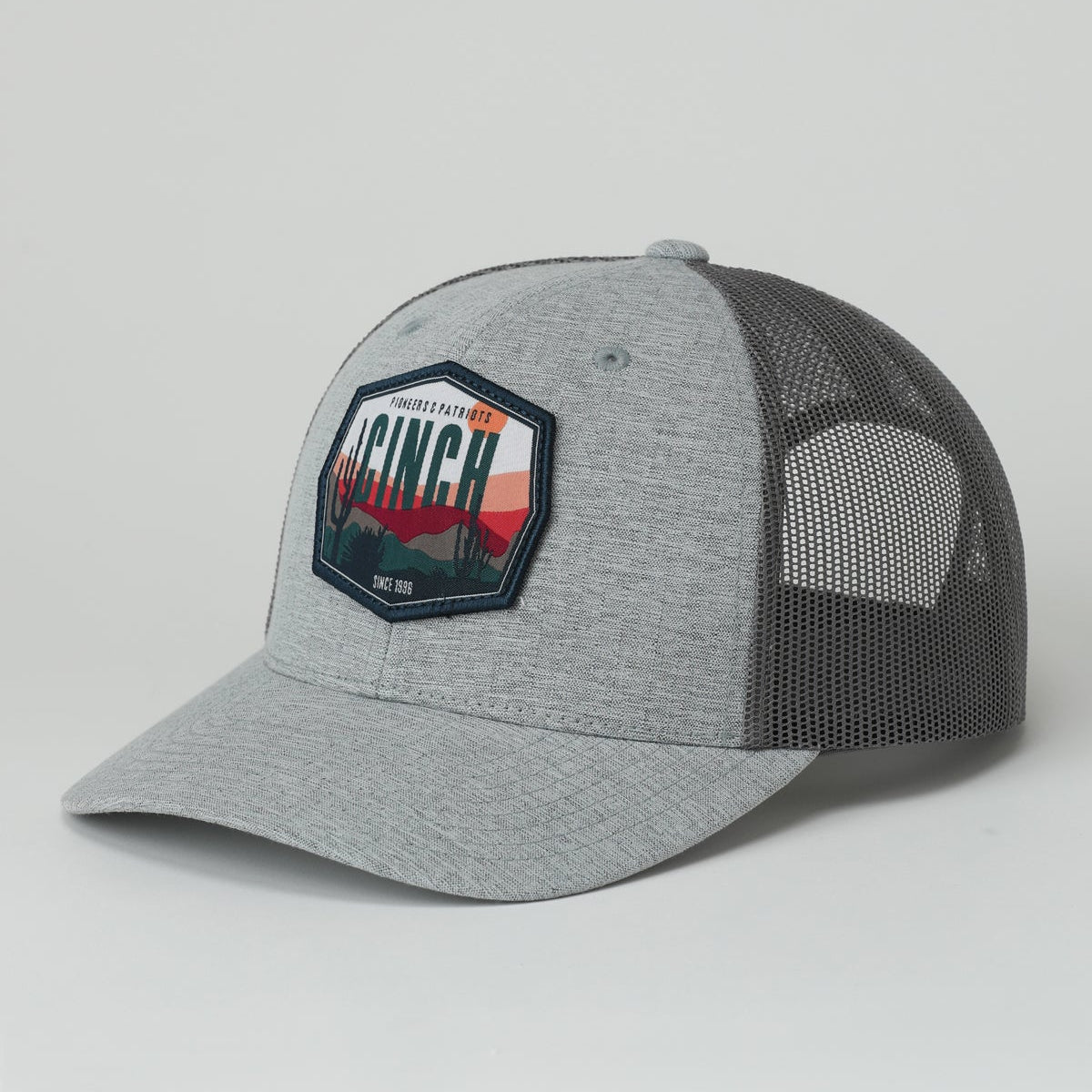 Cinch Men's Western Brand Trucker Cap in Grey