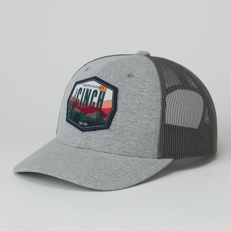 Cinch Men's Western Brand Trucker Cap in Grey