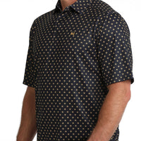 Cinch Men's S/S Arenaflex Western Print Polo in Navy