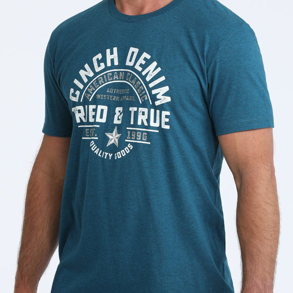 Cinch Men's Tried & True Graphic T-Shirt in Teal