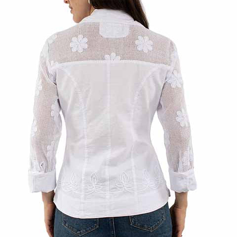 Scully Cantina Women's Cotton Blouse in White