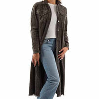 Scully Honey Creek Women's Corduroy Duster in Olive