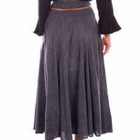 Scully Women's Acid Wash Full Length Skirt in Charcoal