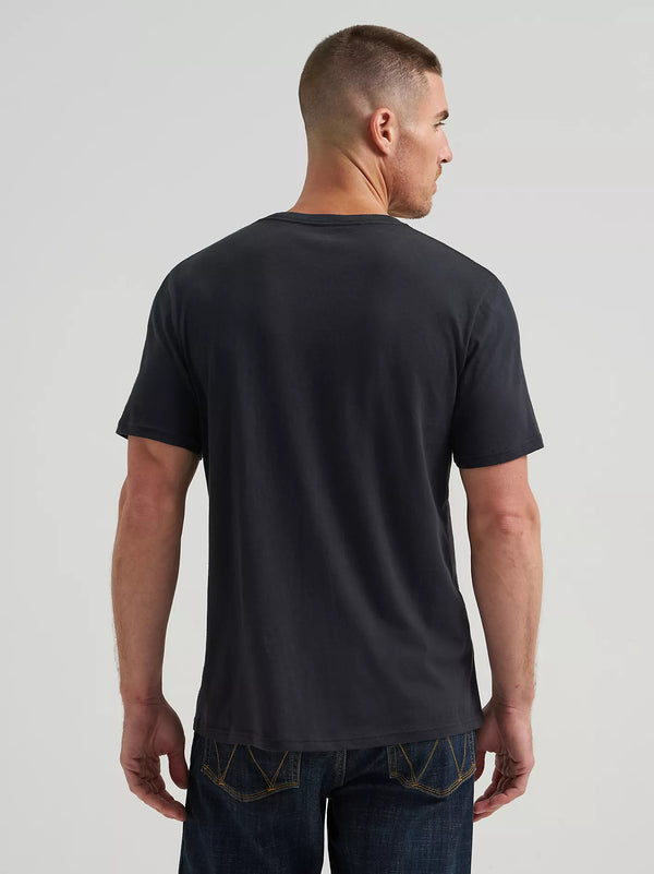 Wrangler Men's Eagle Landing Graphic T-Shirt in Jet Black