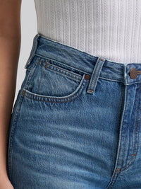 Wrangler Retro Women's Bailey High Rise Wide Leg Cuffed Jean in Melina