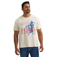 Wrangler Men's American Cowboy Graphic T-Shirt in Antique White