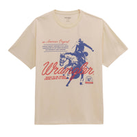 Wrangler Men's American Cowboy Graphic T-Shirt in Antique White