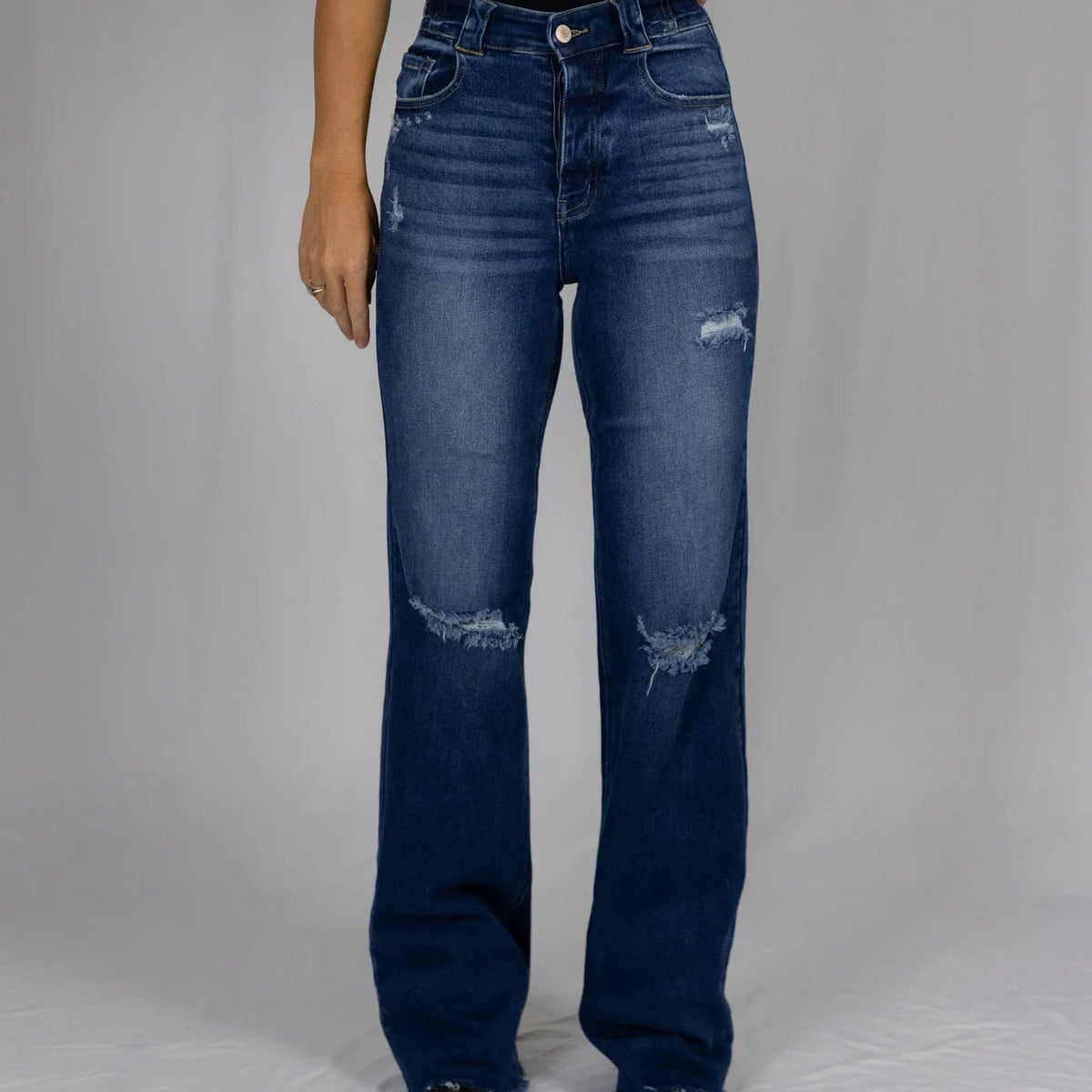 CC Western Women's Signature Montana High Rise Relaxed Wide Leg Jean in Dark Wash