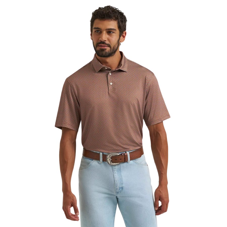 Wrangler ATG Men's Performance Polo Shirt in Argon Oil