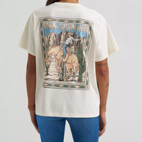 Wrangler Retro Women's S/S Wild Free Graphic Tee in Egret