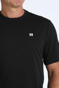 Cinch Men's Solid Logo Tee in Black