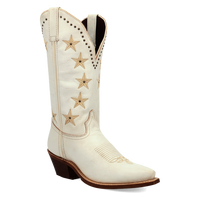 Laredo Women's Serenade Snip Toe Leather Boot in White