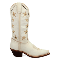 Laredo Women's Serenade Snip Toe Leather Boot in White