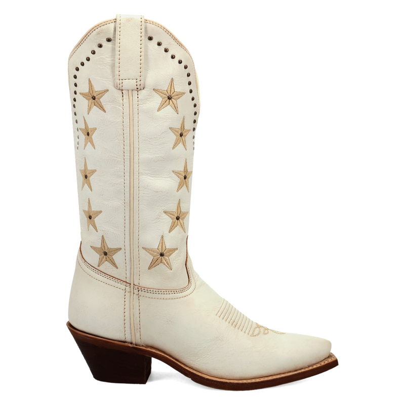 Laredo Women's Serenade Snip Toe Leather Boot in White
