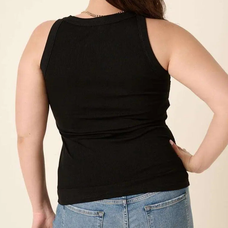Women's Plus Size Ribbed Knit Tank (Three Colors)