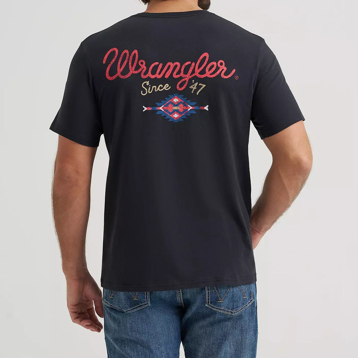Wrangler Men's Legacy Diamond Graphic T-Shirt in Jet Black