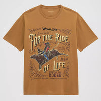 Wrangler Men's Ride of Life Vintage Fit Graphic T-Shirt in Tobacco Brown