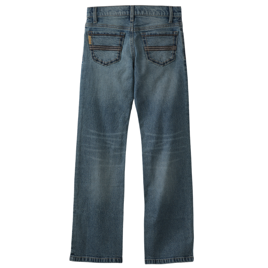 Cinch Boys Relaxed Fit Bootcut Jeans in Medium Stonewash
