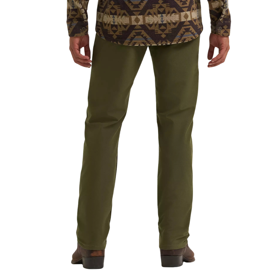 Wrangler Men's All Terrain Gear Techno Knit 5 Pocket Pant in Olive Night