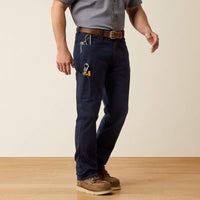 Ariat Men's Rebar M4 Relaxed Made Tough DuraStretch Straight Leg Pant in Dark Navy