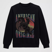 Wrangler Retro® Women's American Original Crew Sweatshirt in Black