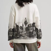 Wrangler Retro® Women's Archival Crew Sweatshirt in Egret