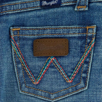 Wrangler Baby & Toddler Girl's W Stitched Bootcut Jean in Denim