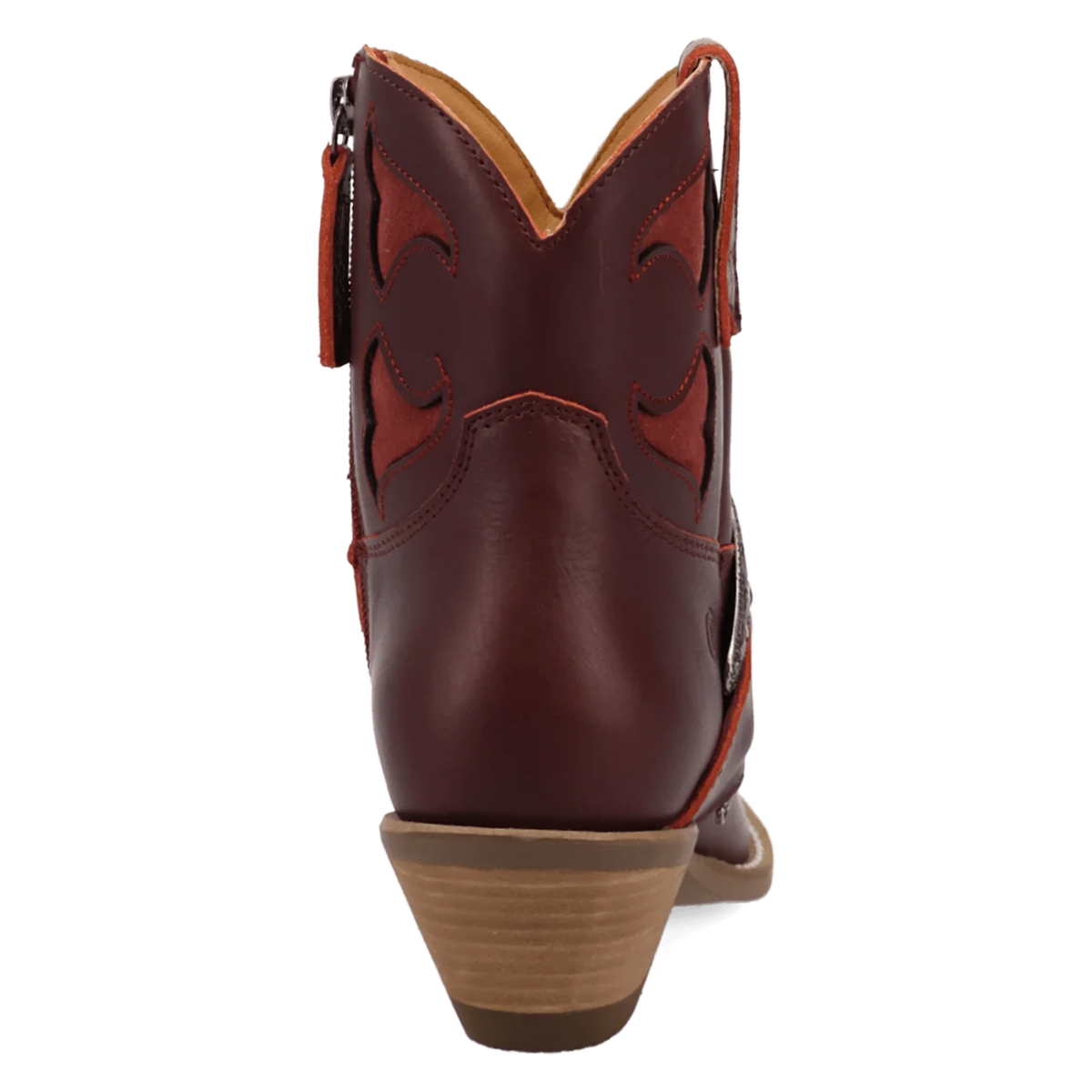 Dingo Women's Saddle Up Leather Bootie in Burgundy