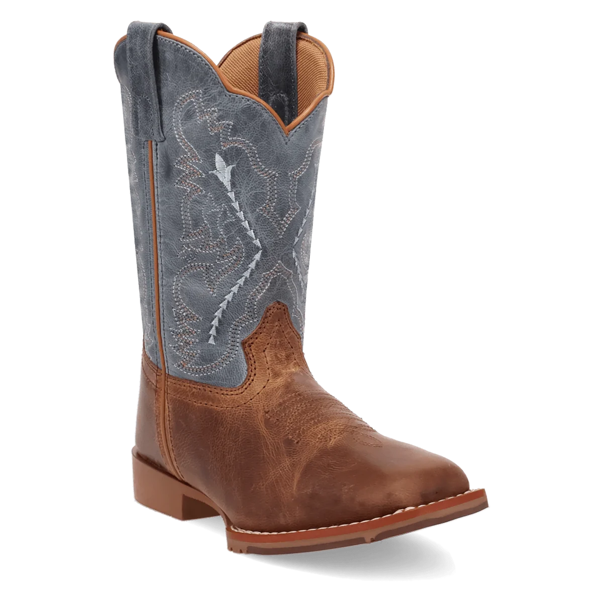 Dan Post Kid's Salina Western Boot in Tan/Blue