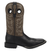 Laredo Men's Burnham Leather Boot in Black/Grey
