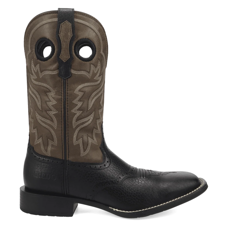 Laredo Men's Burnham Leather Boot in Black/Grey