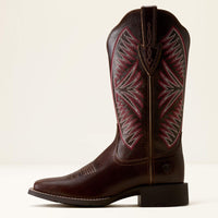 Ariat Women's Round Up Ruidoso Wide Square Toe Boot in Arizona Brown
