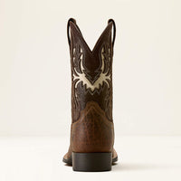 Ariat Kid's Driftwood Wide Square Toe Western Boot in Earth/Royal Chocolate
