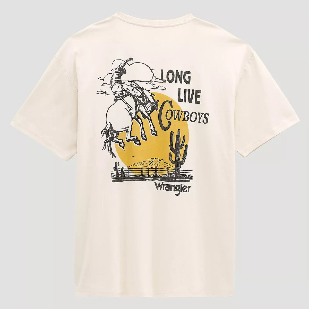 Wrangler Men's Soaring Cowboy Vintage Fit Graphic T-Shirt in Antique White