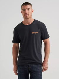 Wrangler Men's Sunset Bronco Graphic T-Shirt in Jet Black