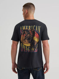 Wrangler Men's Sunset Bronco Graphic T-Shirt in Jet Black