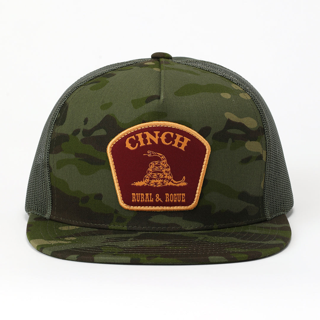 Cinch Men's Rural & Rouge Trucker Cap in Olive