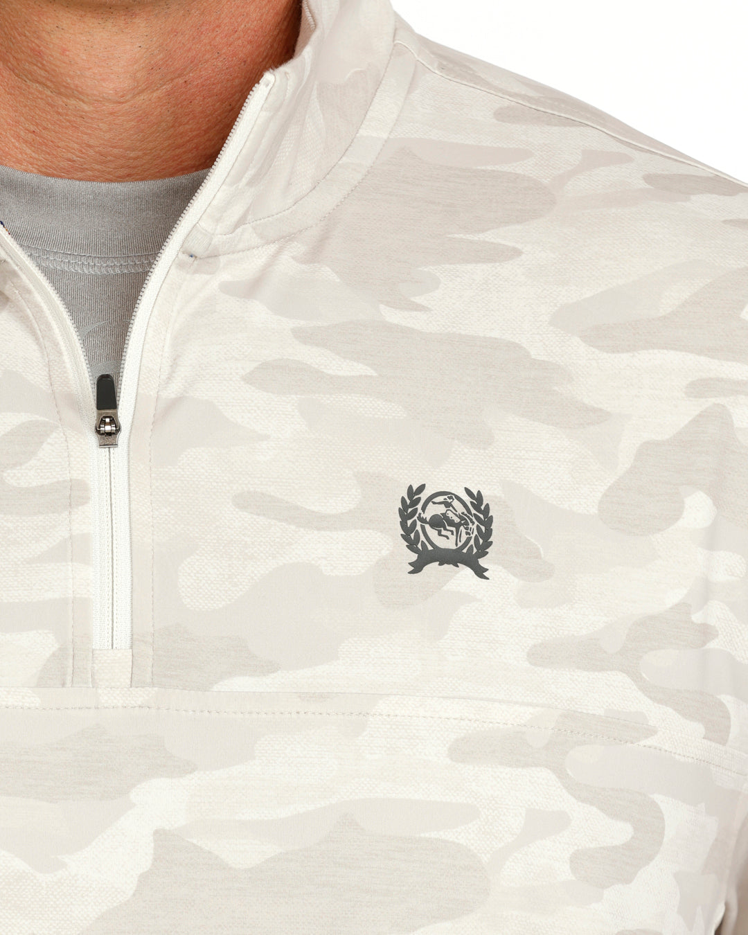 Cinch Men's 1/4 Zip in Grey Camo