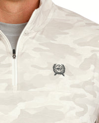 Cinch Men's 1/4 Zip in Grey Camo