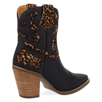 Dingo Women's Run Wild Leather Bootie in Leopard