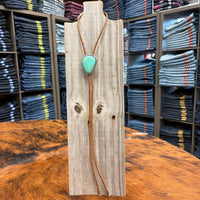 Double S Large Turquoise Stone Bolo Tie