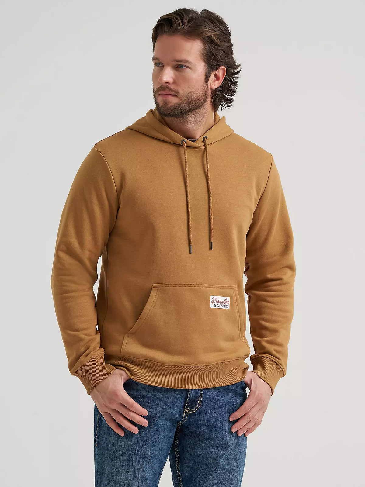 Wrangler Men's Fit For Champions Hoodie in Tobacco Brown