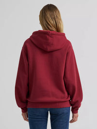 Wrangler Women's Wide Open Spaces Hoodie in Deep Burgundy