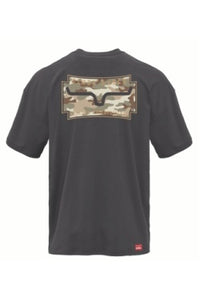 Kimes Ranch Camo Crest T-Shirt in Graphite Black