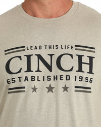 Cinch Men's Lead This Life Logo Graphic T-Shirt in Khaki